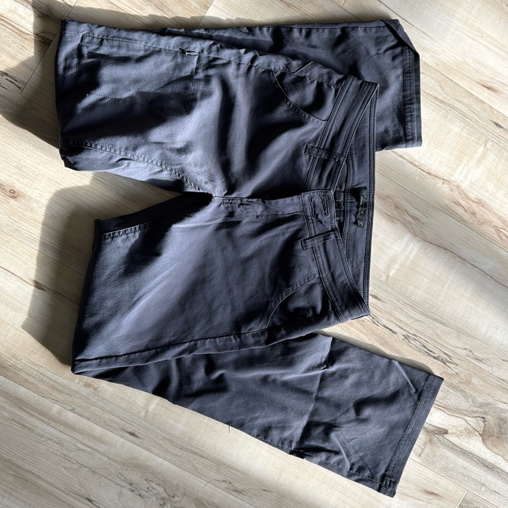 Grey prana hiking bootcut pants